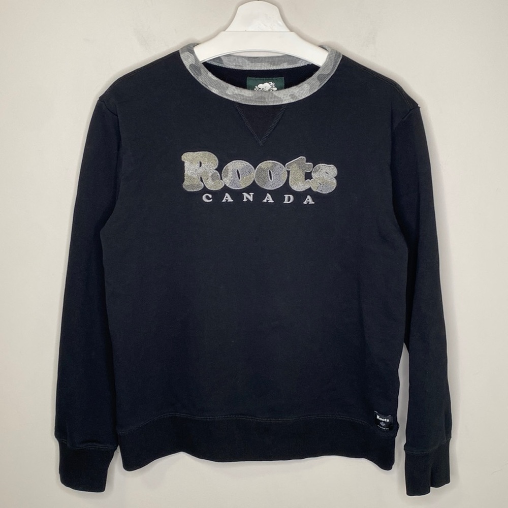 Roots Camo Chenille Crew Sweatshirt
